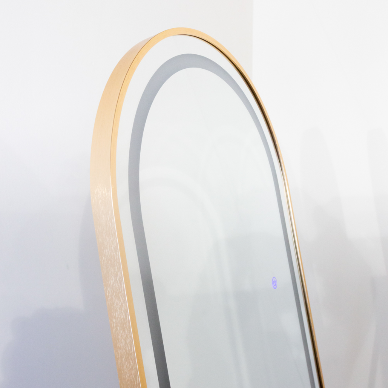 Modena Hollywood LED cheval arch mirror gold 160 x 50cm