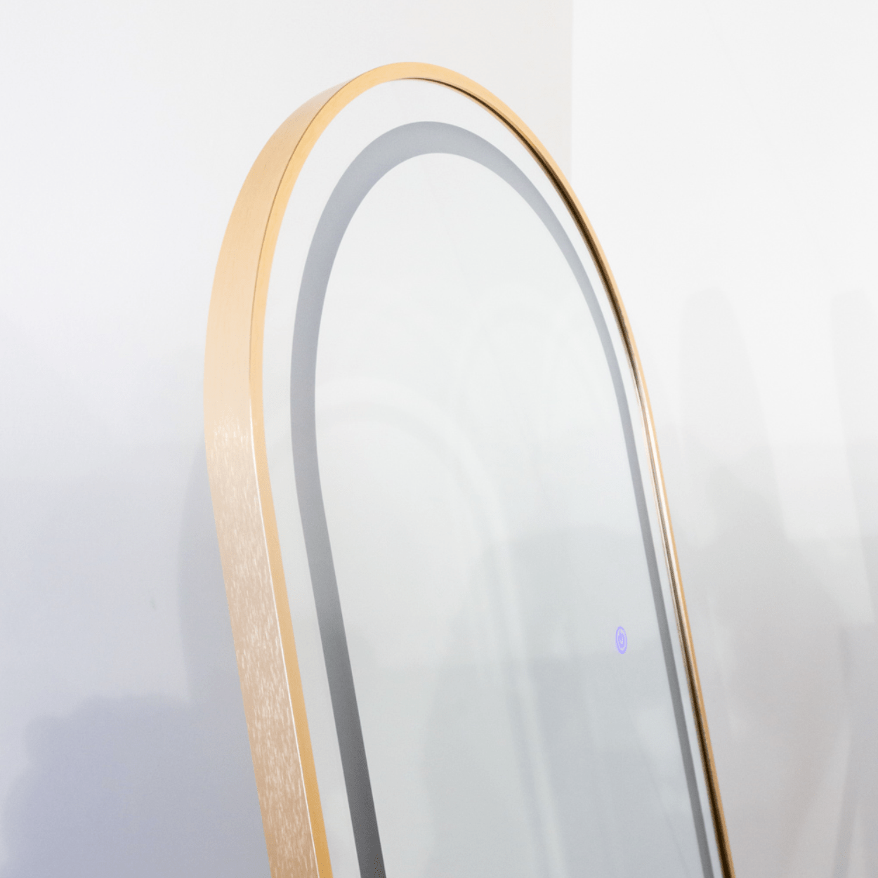 Modena Hollywood LED cheval arch mirror gold 160 x 50cm