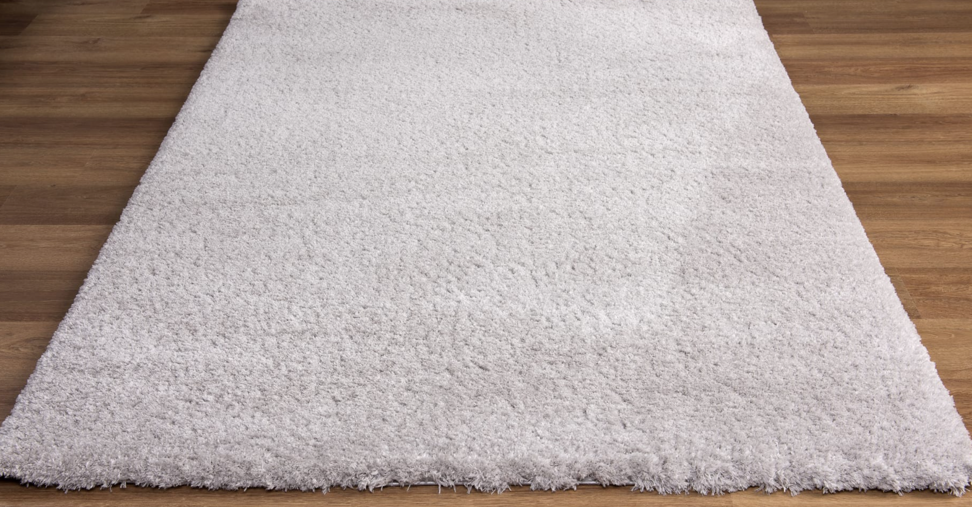 Prada Silver Silver Shaggy Rug - Luxury Interiors