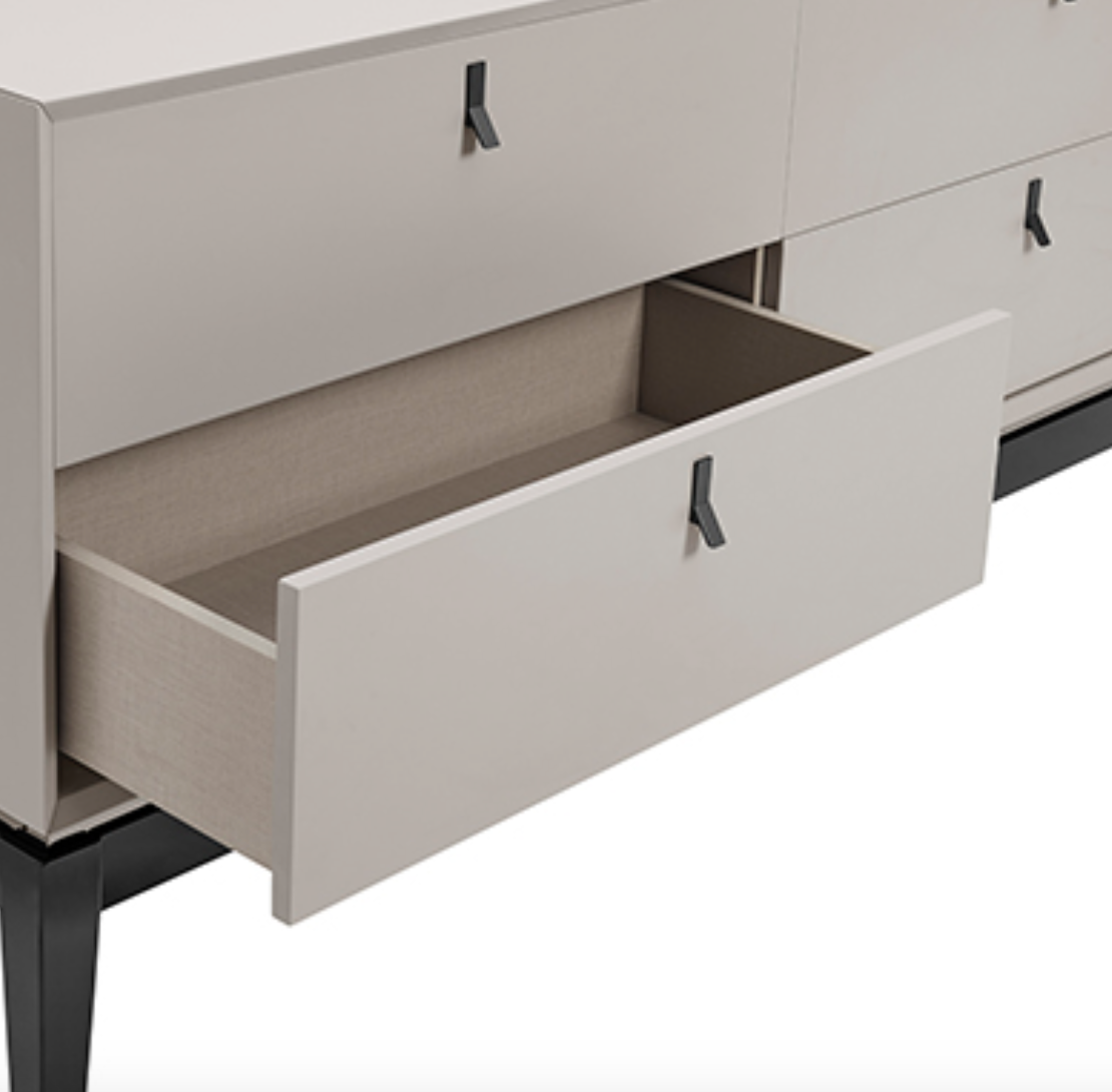 Pasadena Chest of 4 Drawers - Flannel Grey - Luxury Interiors