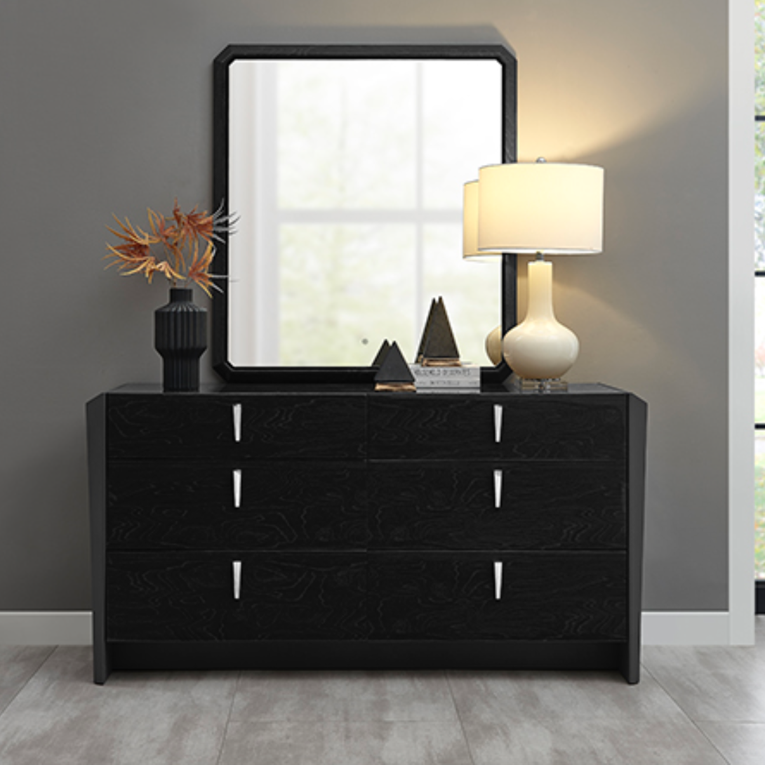 Opal High Gloss Chest of 6 Drawers - Luxury Interiors