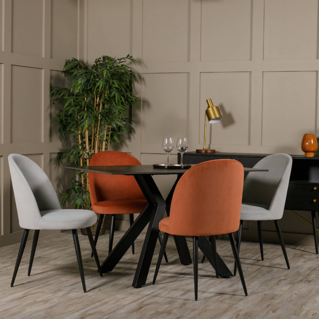 Gabi Velvet Dining Chairs (PAIR) - Luxury Interiors