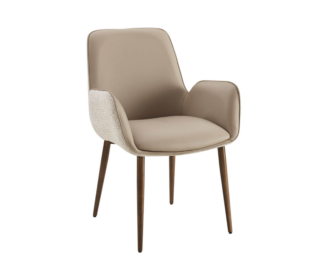 Vanessa Mocha Dining Chairs (PAIR) - Luxury Interiors