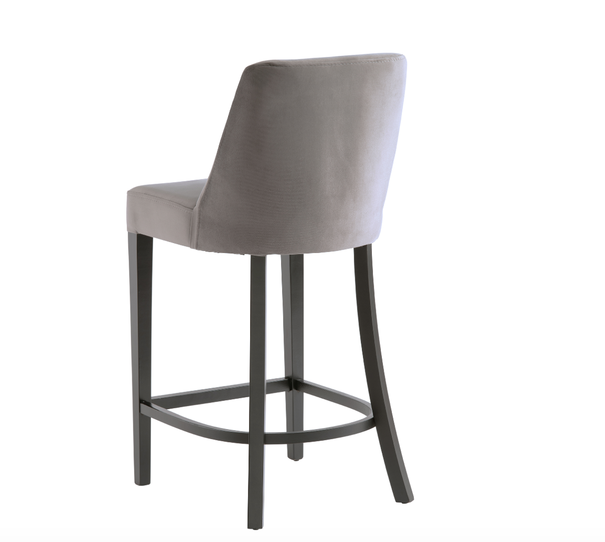 Izmir Barstool - Grey Velvet - Luxury Interiors