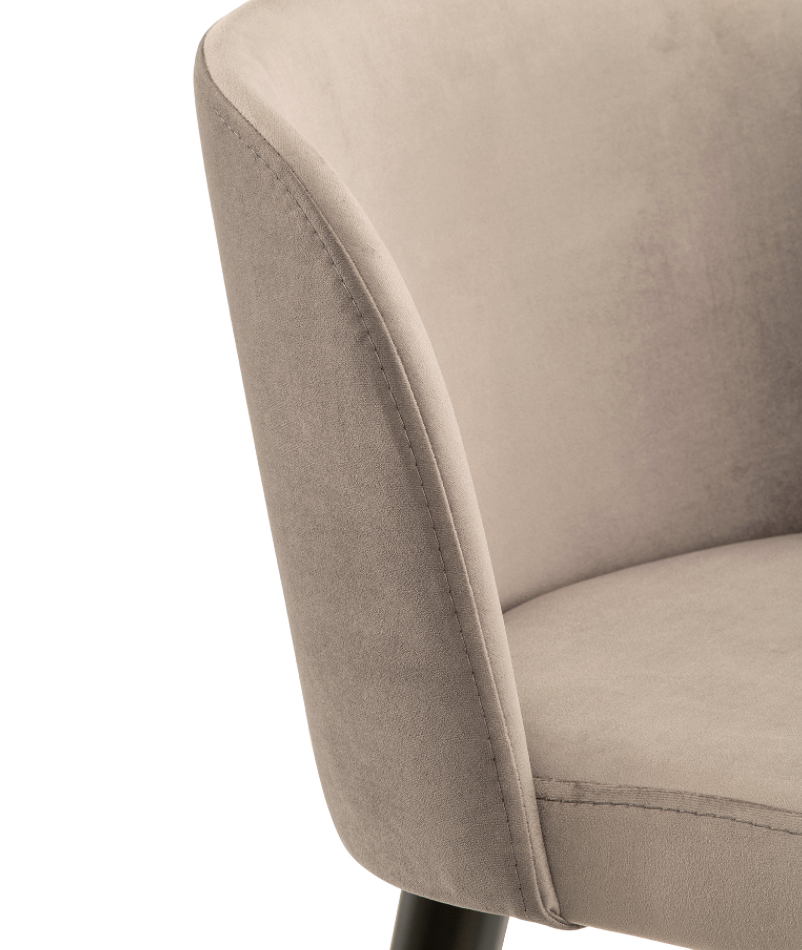 Nova Breakfast Bar Stool - Grey Velvet - Luxury Interiors