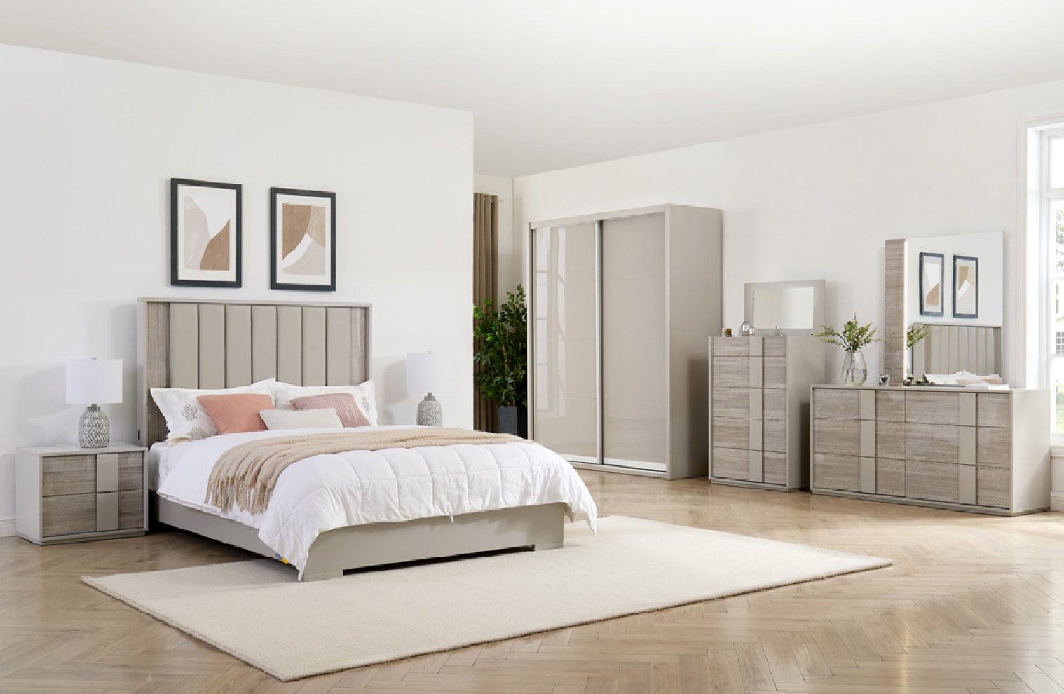 Juliet 2 Drawer Bedside Locker - Luxury Interiors