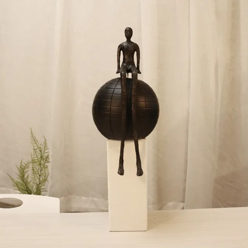 "Balance in Solitude" Abstract Sculpture - Luxury Interiors