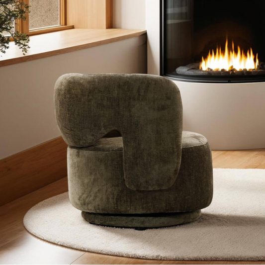 Kola Swivel Accent Chairs Olive Green