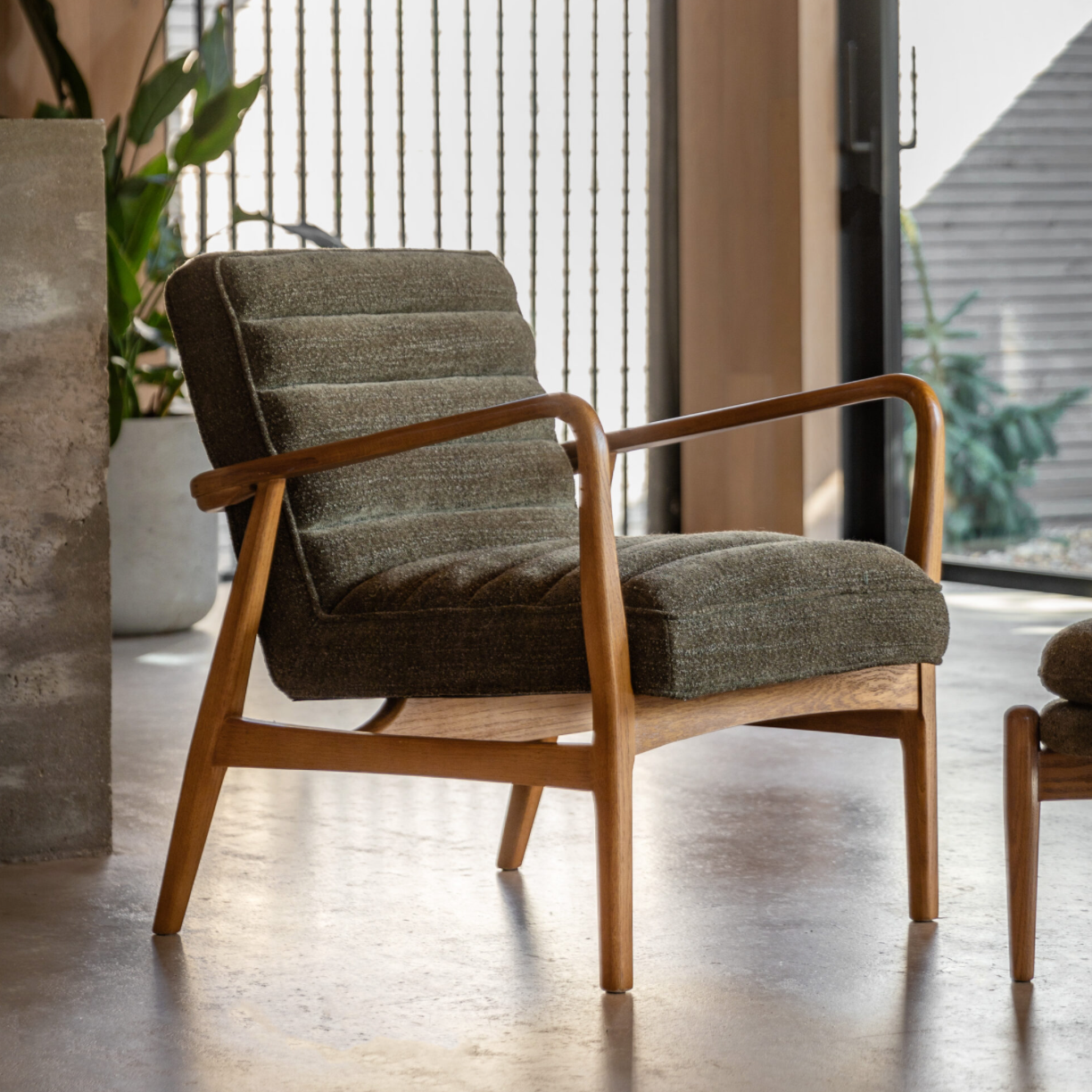 Sheepskin Datsun Armchair Khaki Green