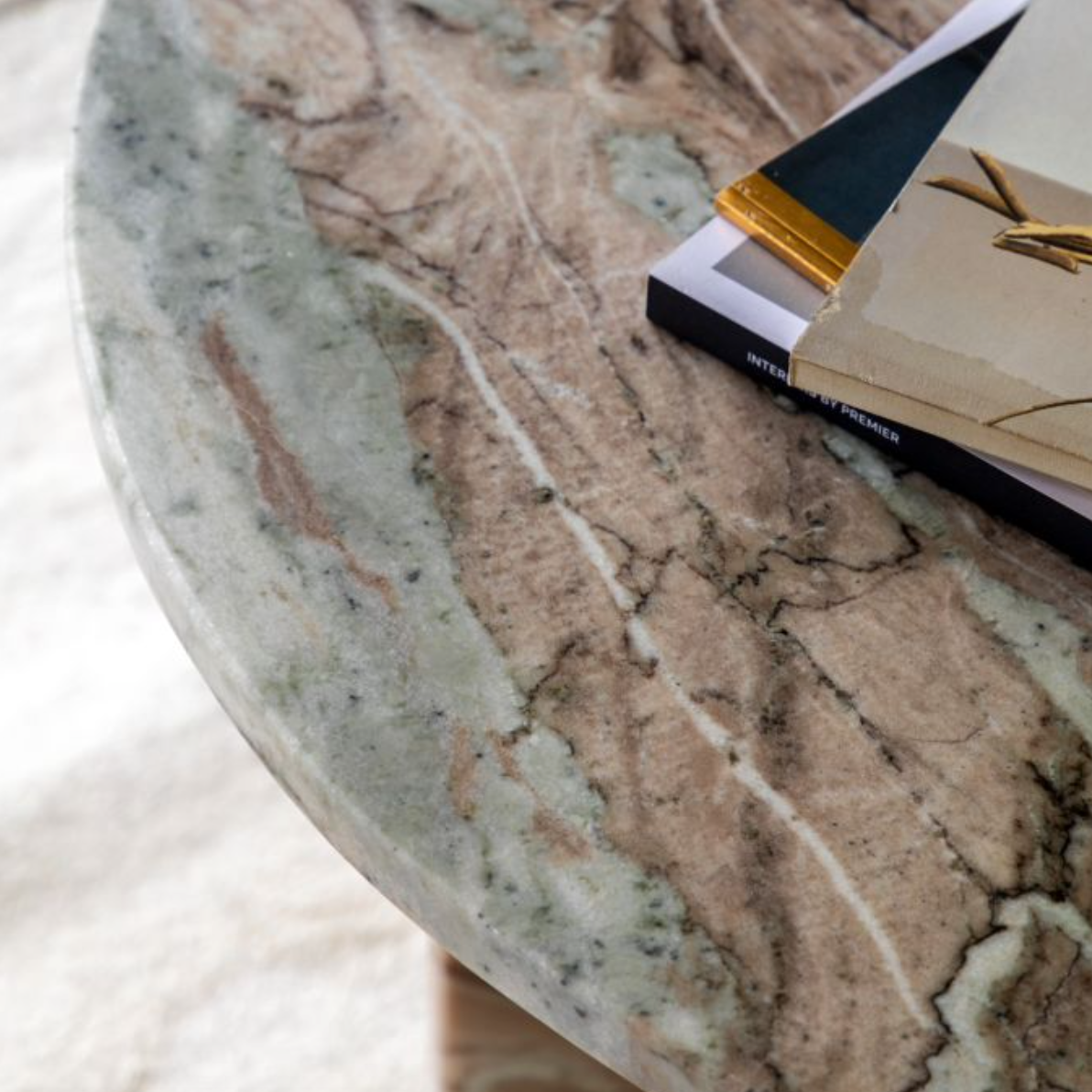 Amalfi Round Natural Marble Coffee Table