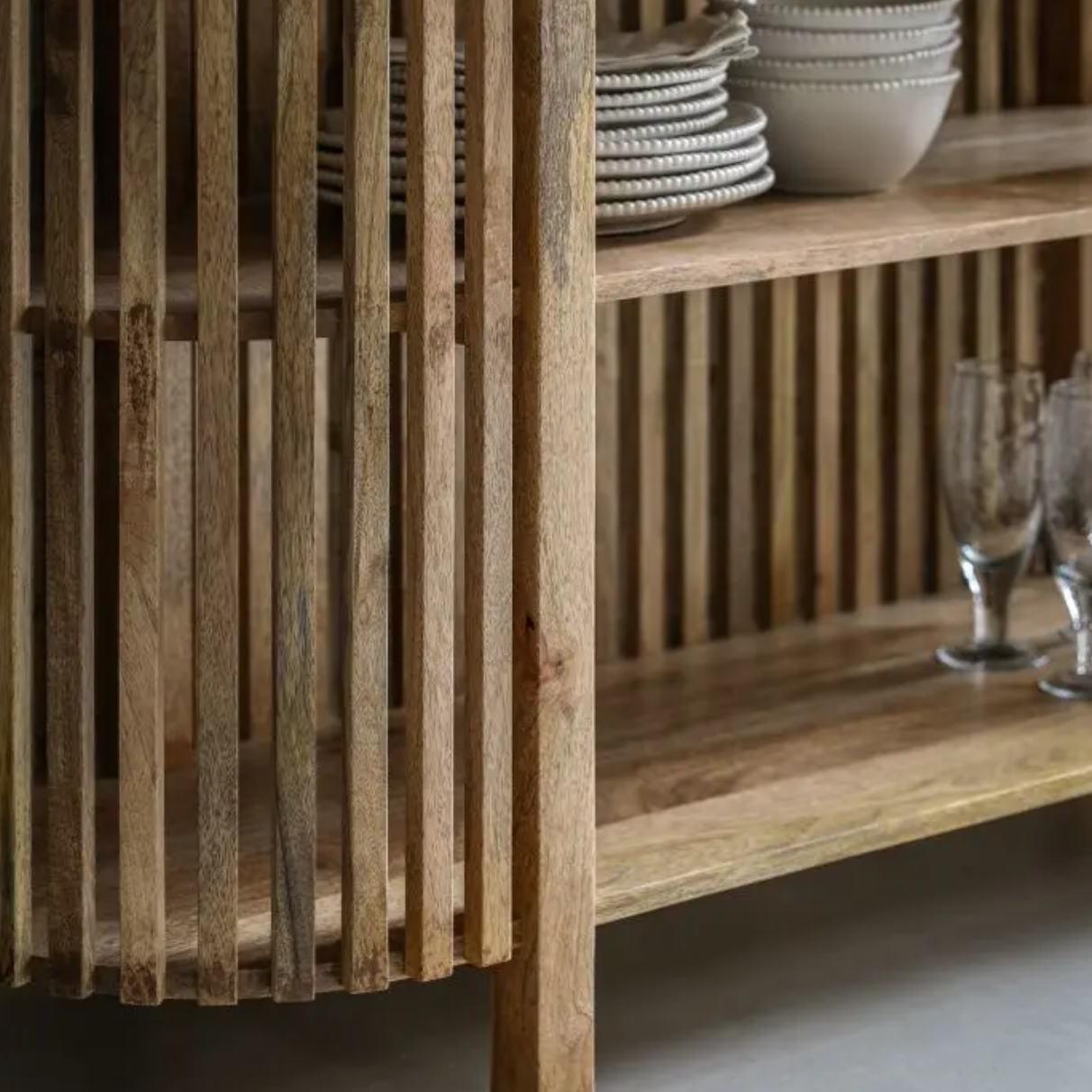 Voss Slatted Console Table