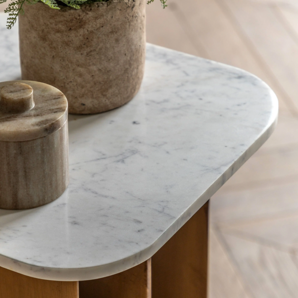 Dorado Marble Top Lamp Table