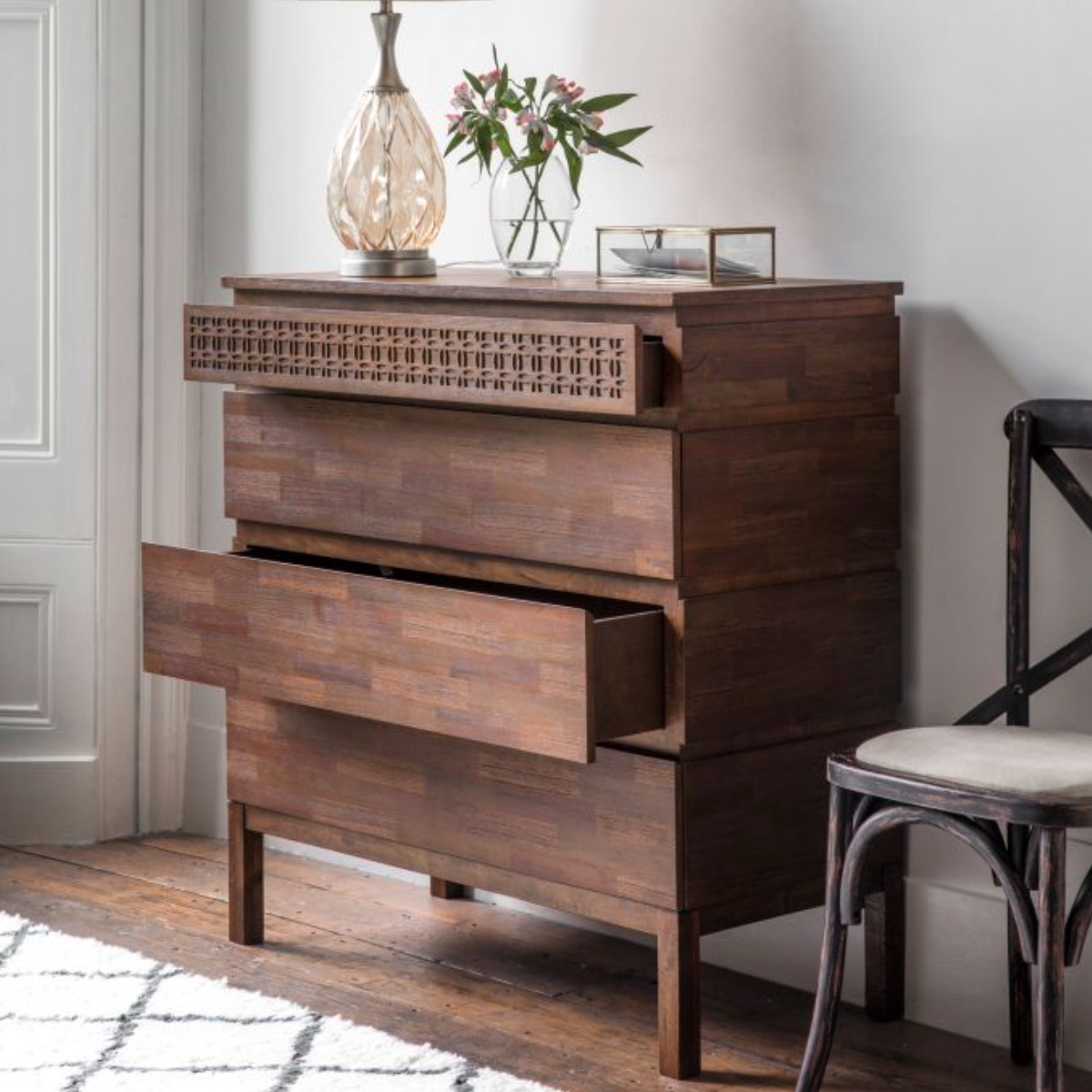 Boho Retreat 4 Drawer Chest - Luxury Interiors