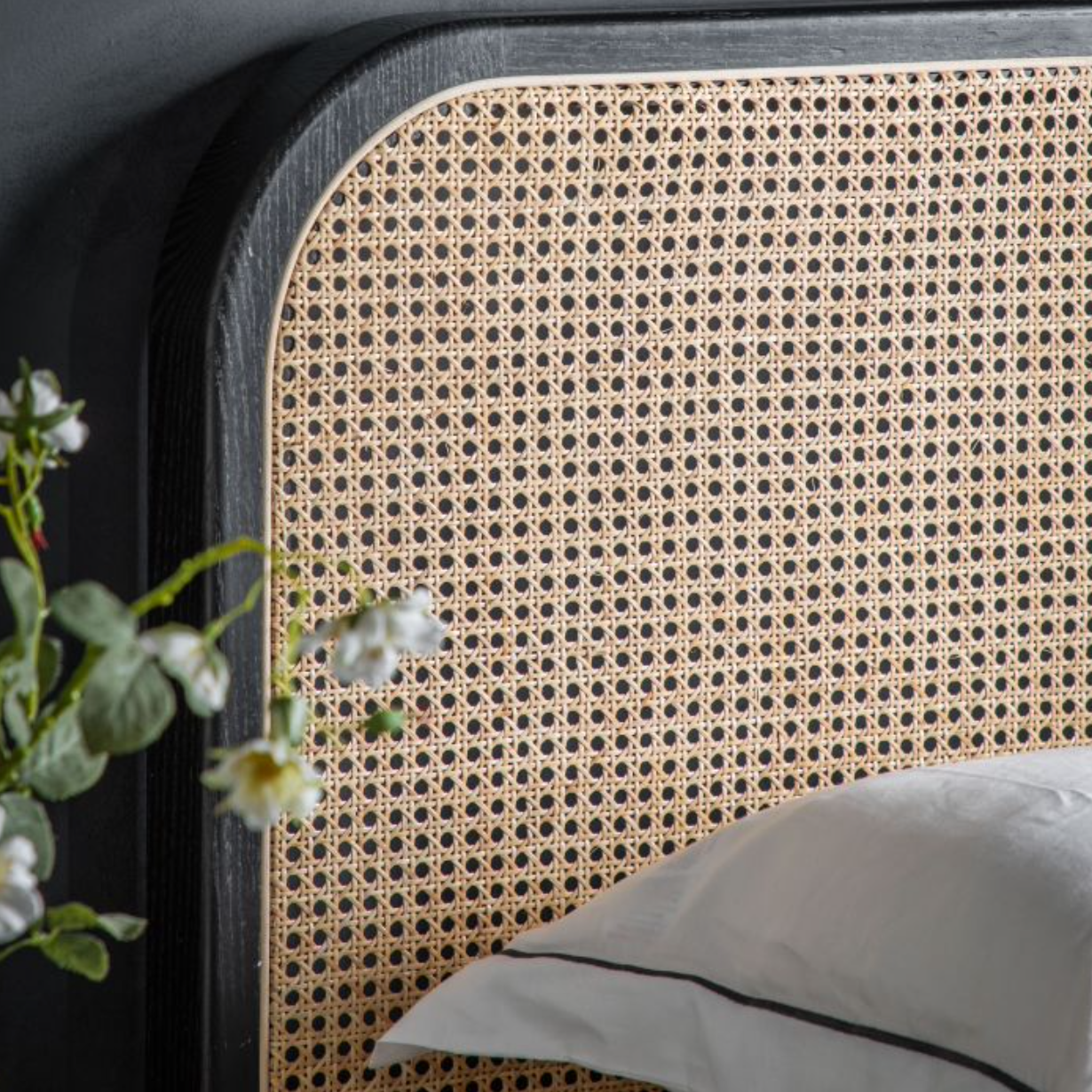 Skylar Rattan Boho Bed - Luxury Interiors