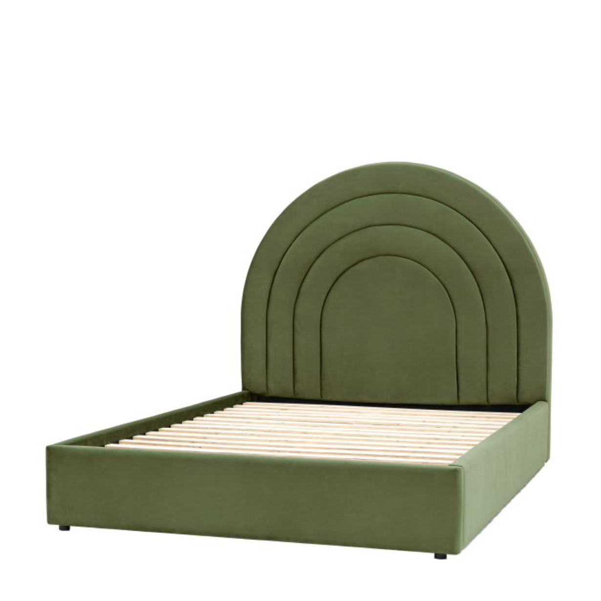 5ft King Arch Velvet Retro Bedframe - Luxury Interiors