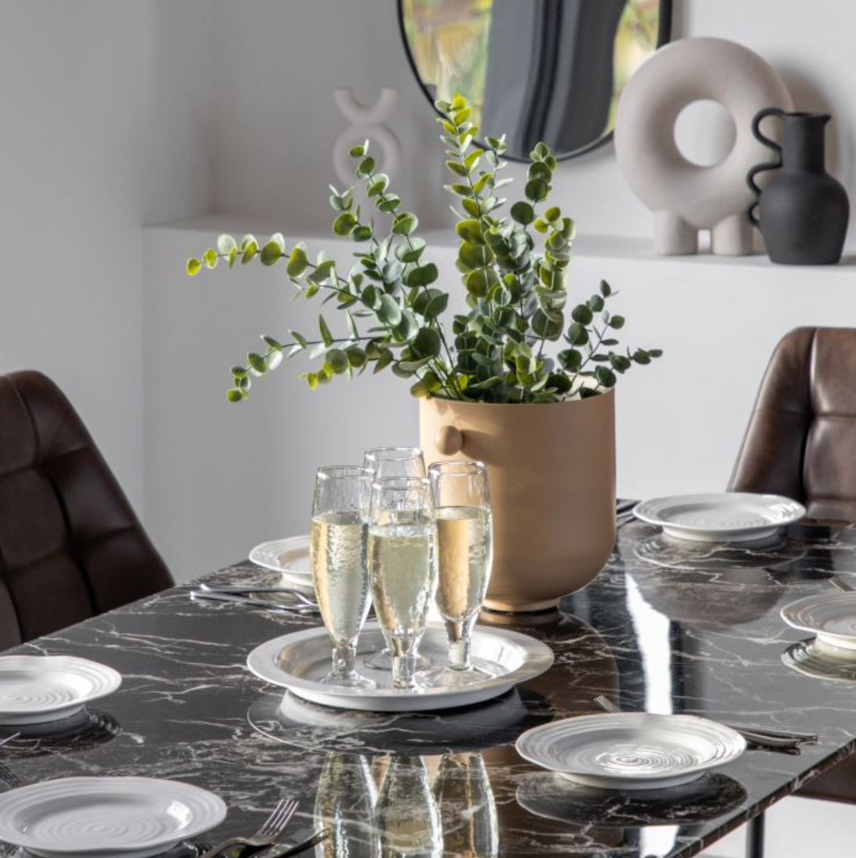 Davidson Marble Inspired Dining Set