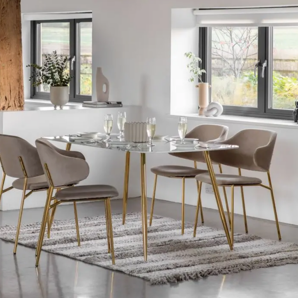Evans Dining Set White Effect