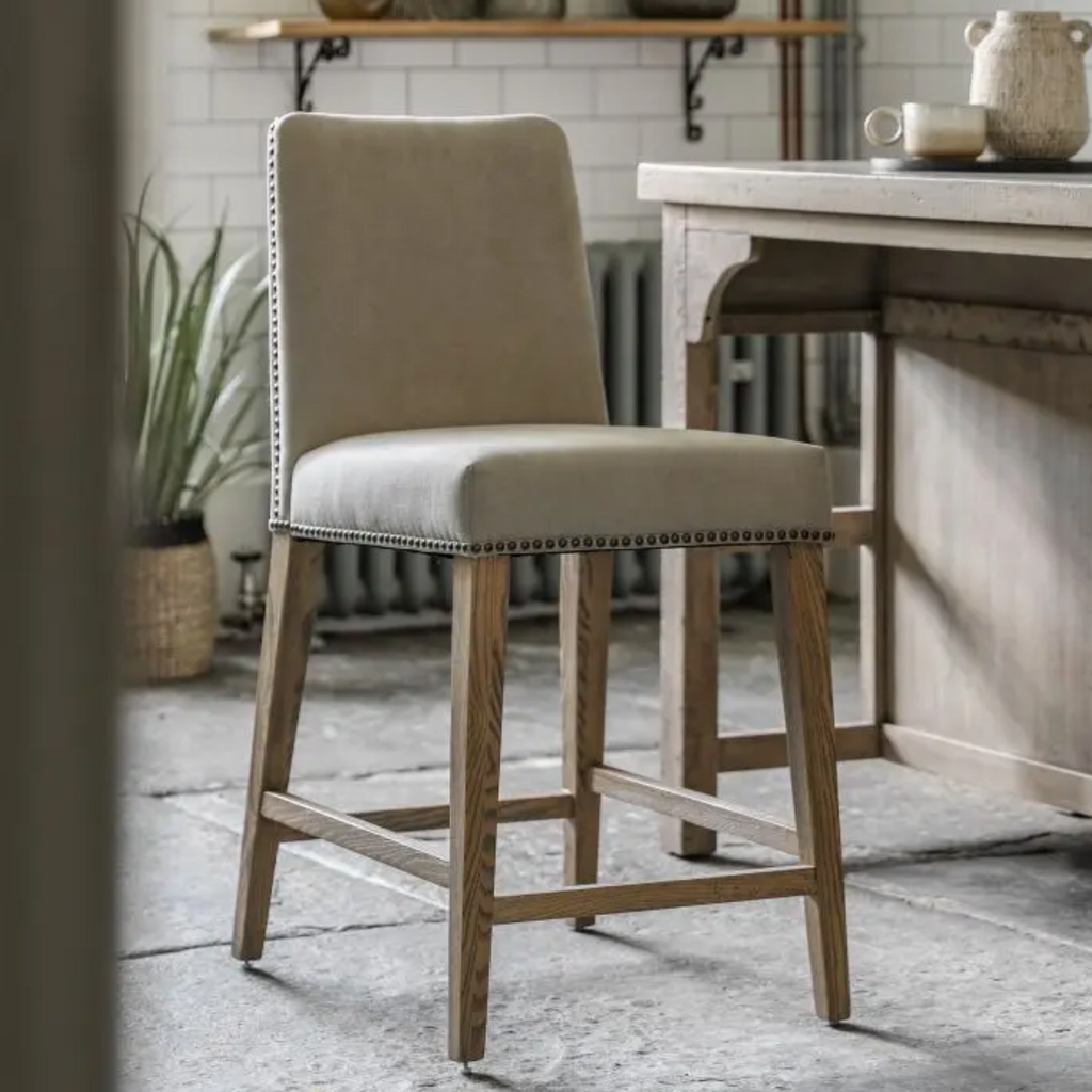 Rex Linen Barstools (PAIR)