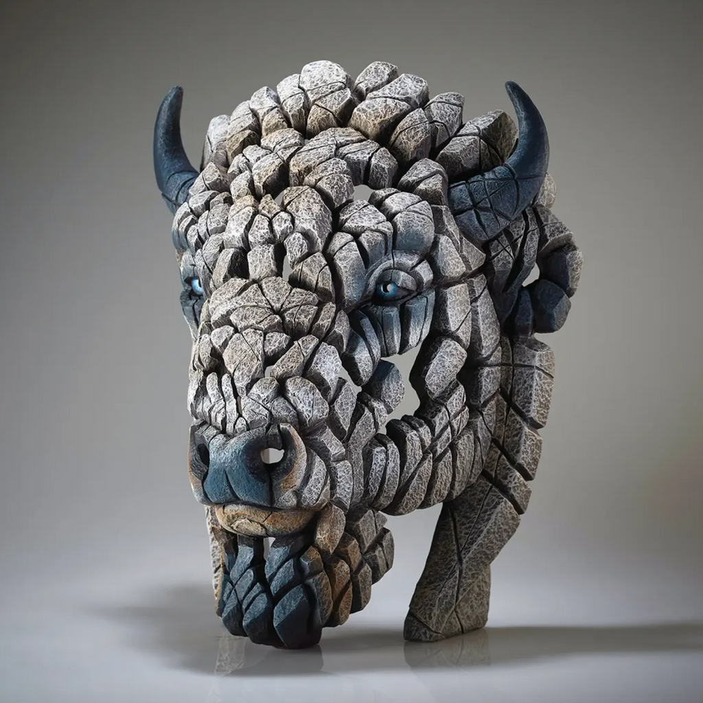 Edge Sculpture North American Buffalo / Bison Bust