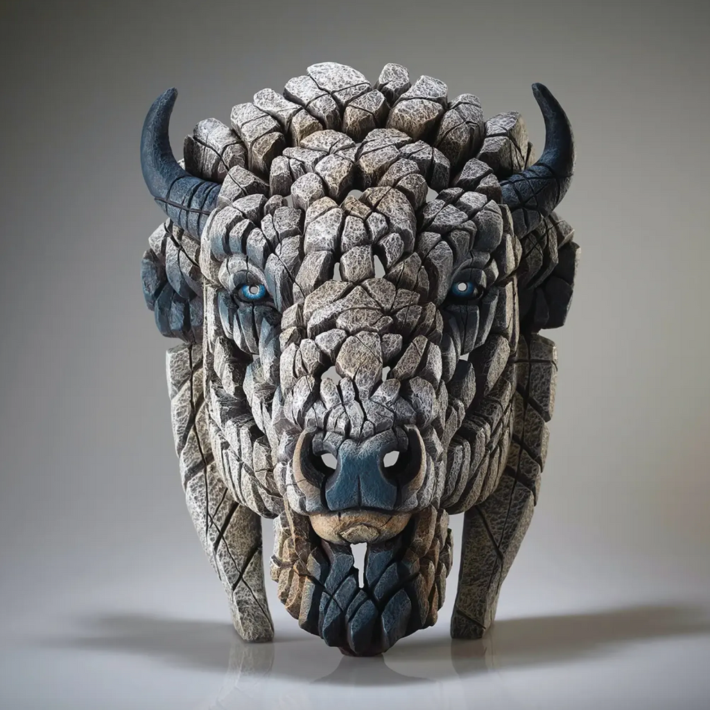Edge Sculpture North American Buffalo / Bison Bust
