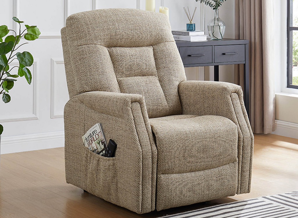 Presley Fabric Lift & Rise Armchair - Luxury Interiors