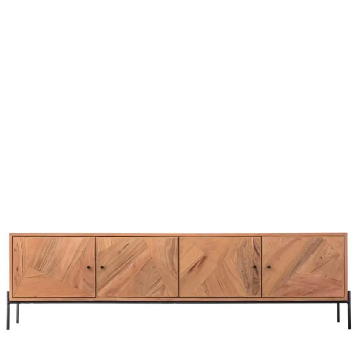 Oklahoma 4 Door Acacia Wood Media Unit - Luxury Interiors