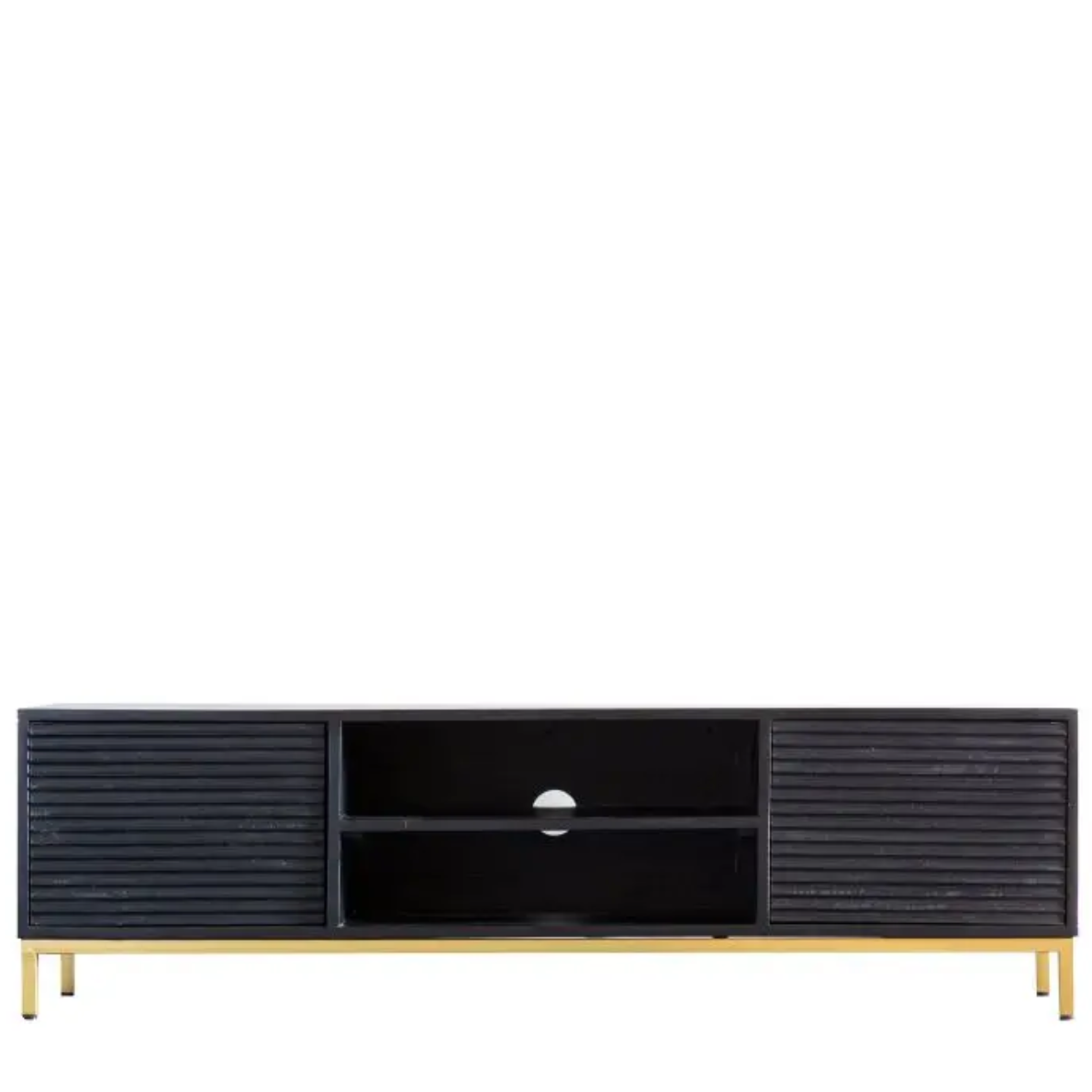 Raya Black & Gold Tv Unit - Luxury Interiors