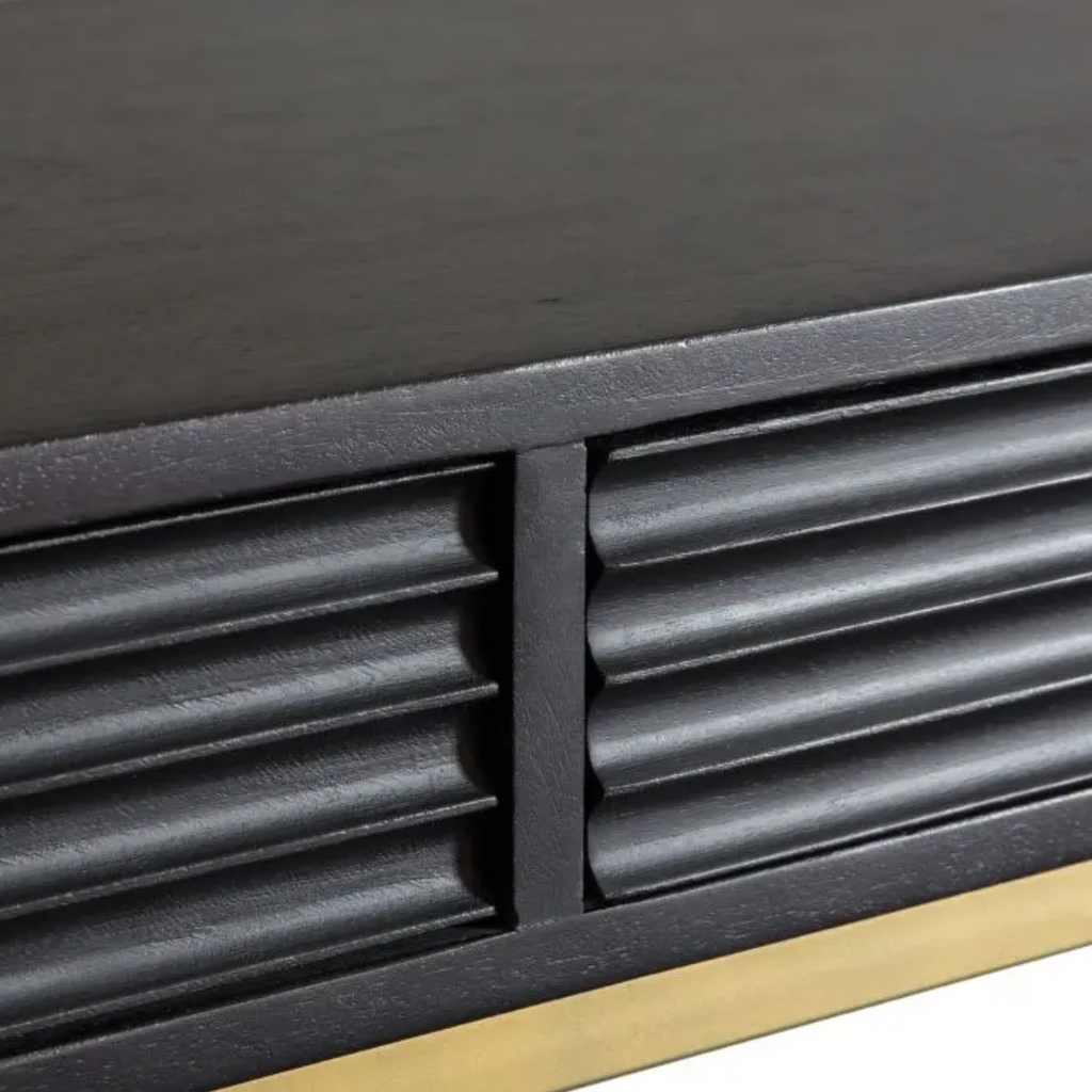 Raya Black & Gold Console Table - Luxury Interiors