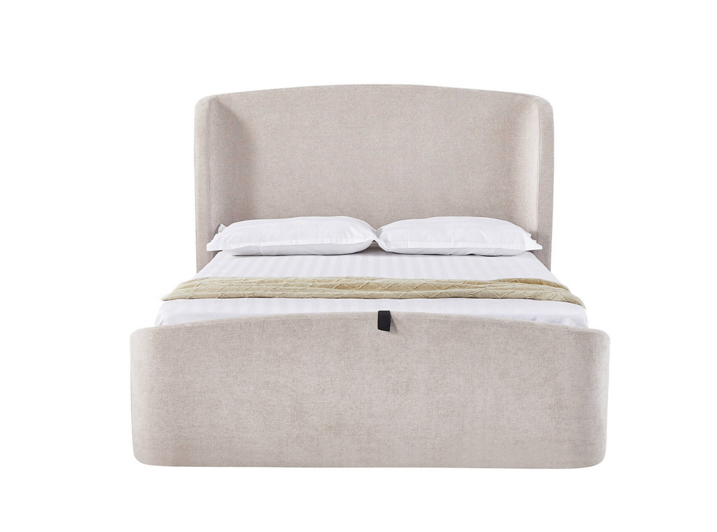 5ft Blaine Ottoman Chenille Fabric Storage Bed - Luxury Interiors