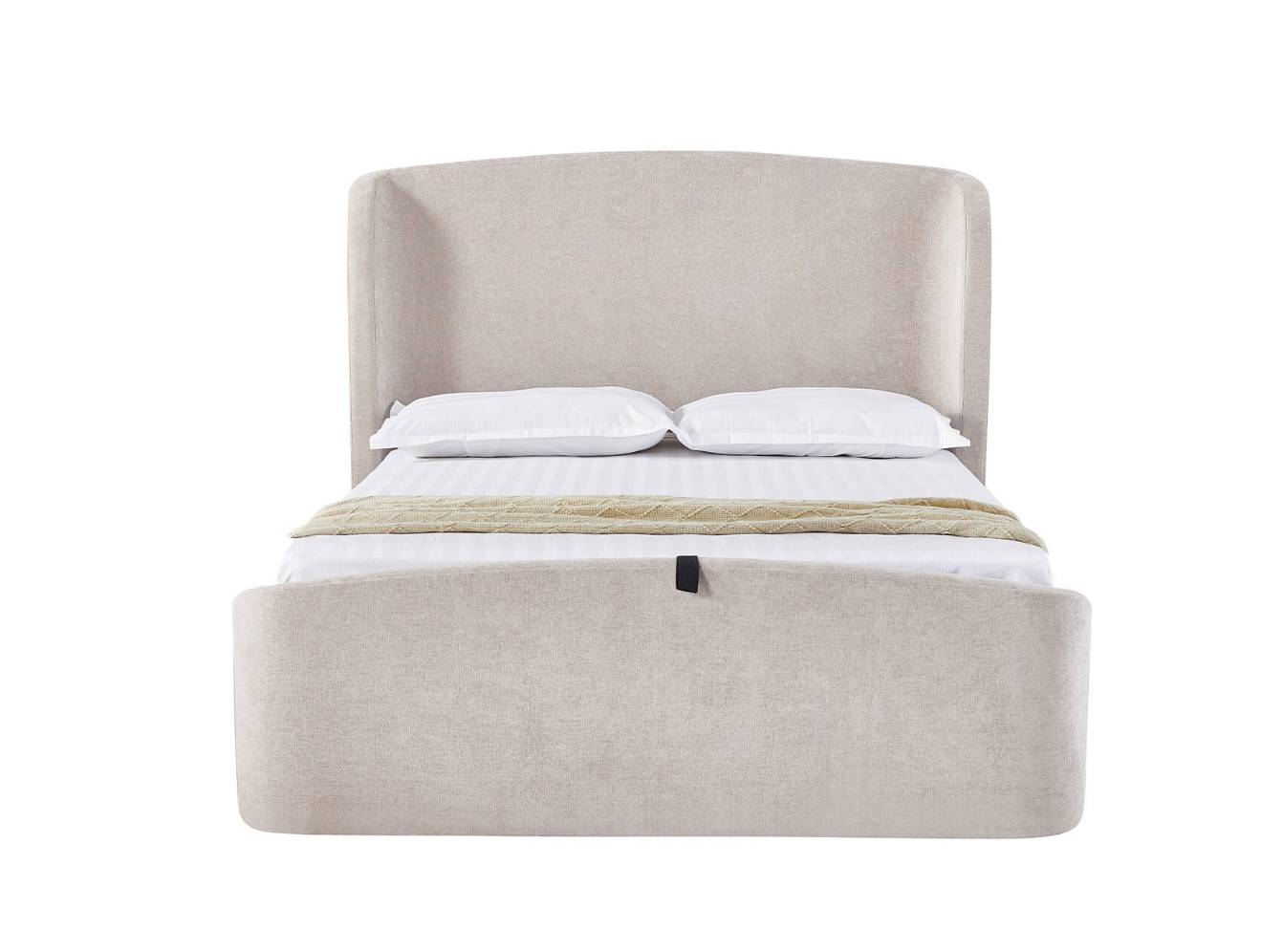 5ft Blaine Ottoman Chenille Fabric Storage Bed - Luxury Interiors