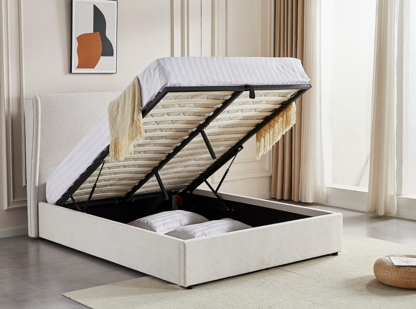 Margaret Cashmere Ottoman Storage Bed
