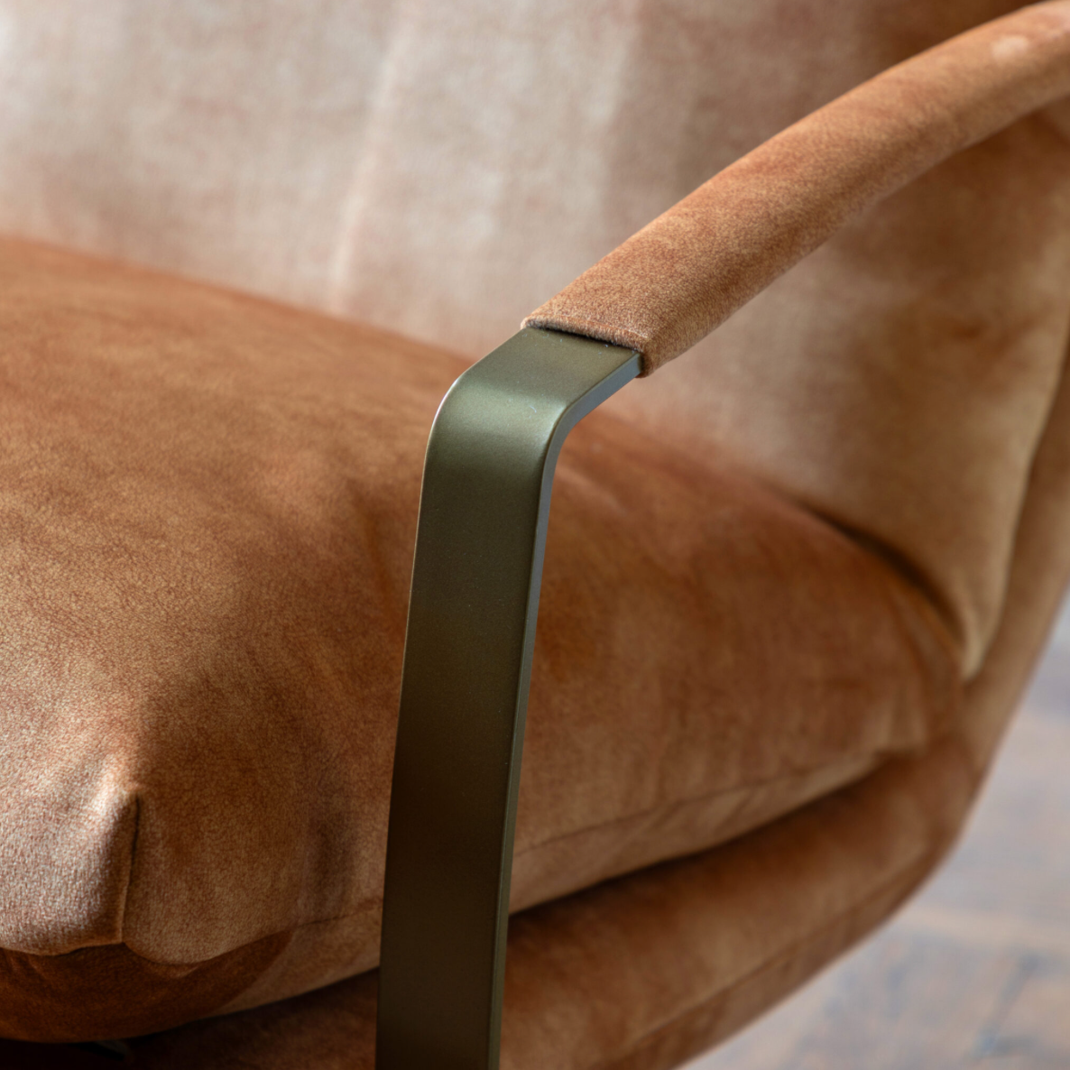 Fabien Lounger Ochre Suede