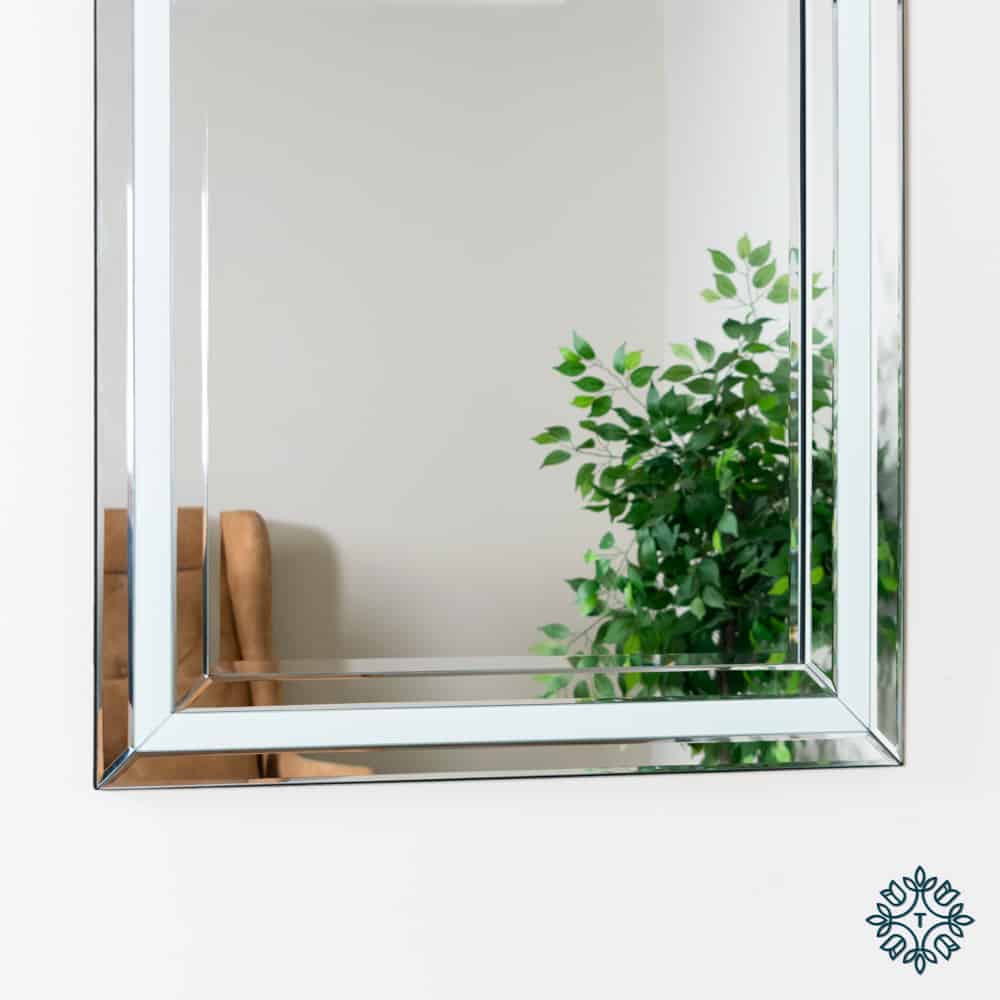 Freya dressing mirror bevelled white - Luxury Interiors