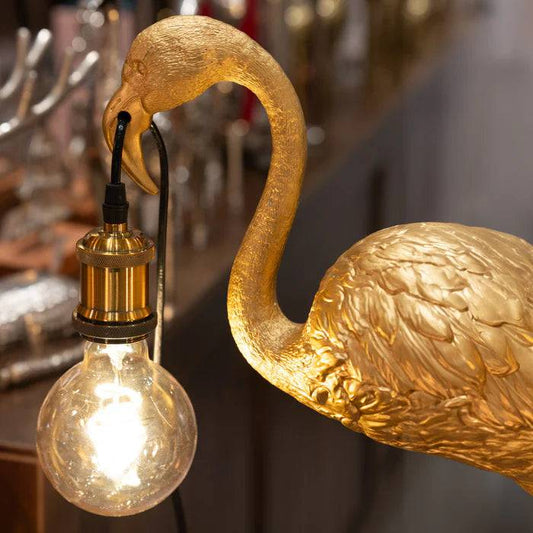 Flamingo lamp gold 59cm