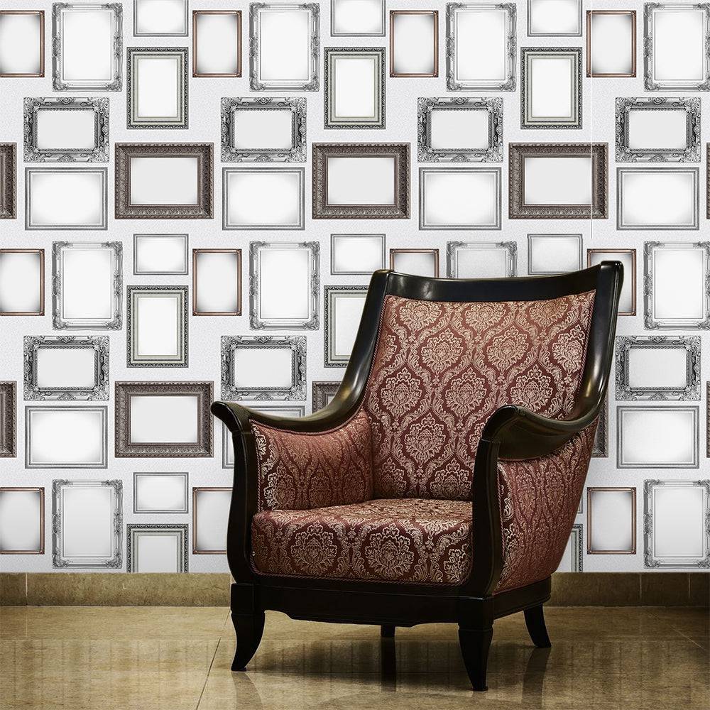 Modern and Traditional Photo Picture Frame Collage Wallpaper (53CM X 10M) - Luxury Interiors