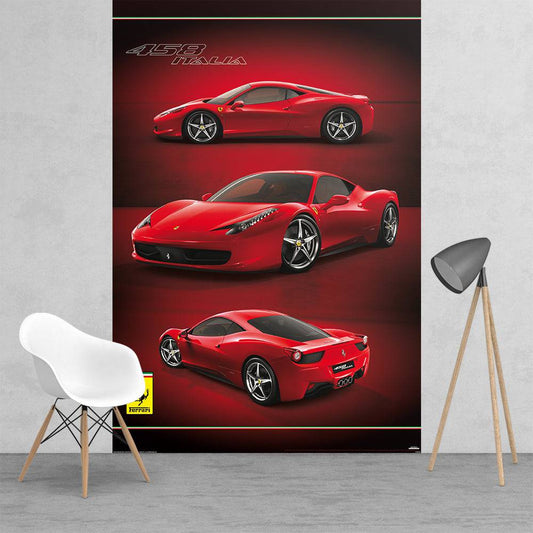 Ferrari Racing Car Feature Wall Wallpaper Mural 1.58 x 2.32m