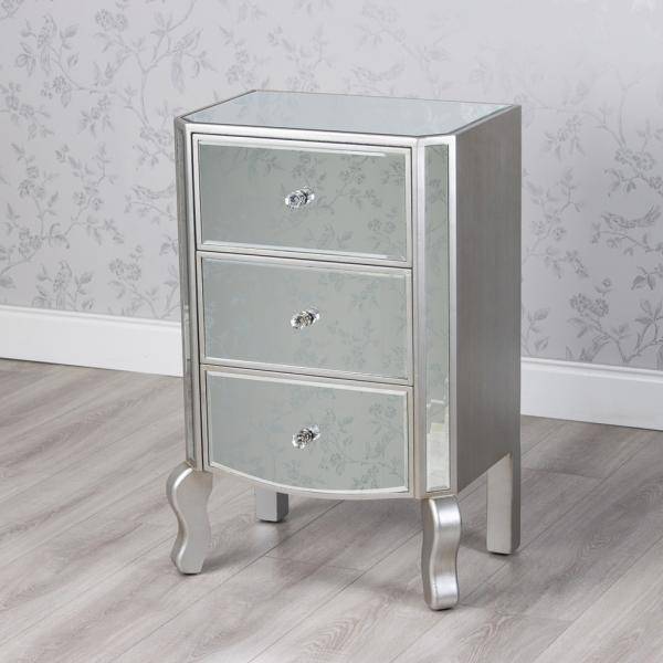 3 Drawer Reflections Curved Leg Locker - Luxury Interiors