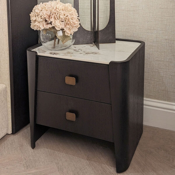 Rona 2 Drawer Bedside Tables FREE Delivery - Luxury Interiors