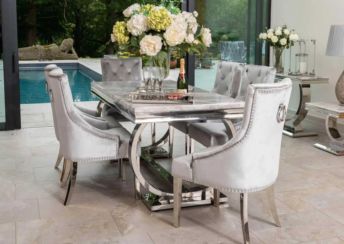 Arianna Marble Dining Set