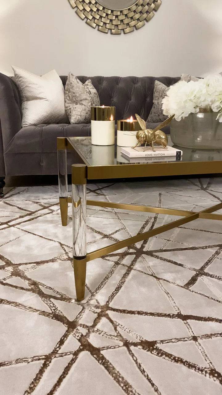 Marissa Gold & Glass Coffee Table