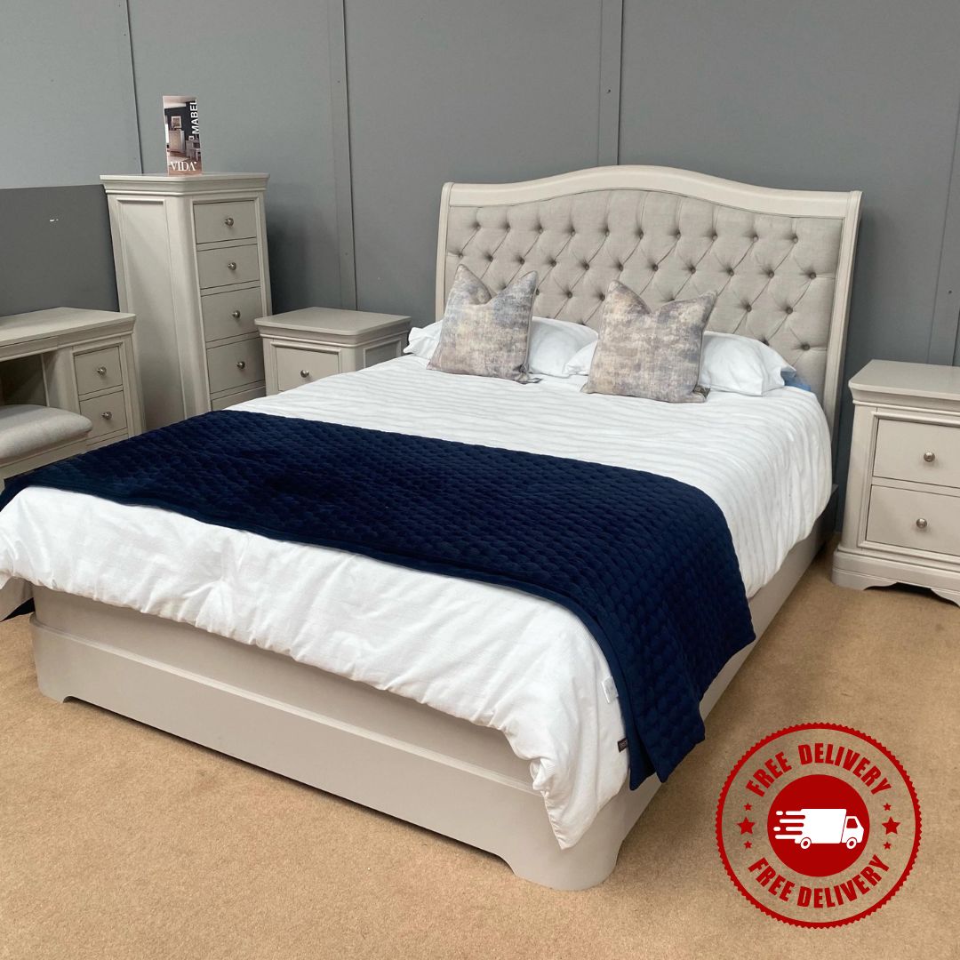 Maria Taupe Bed - Luxury Interiors