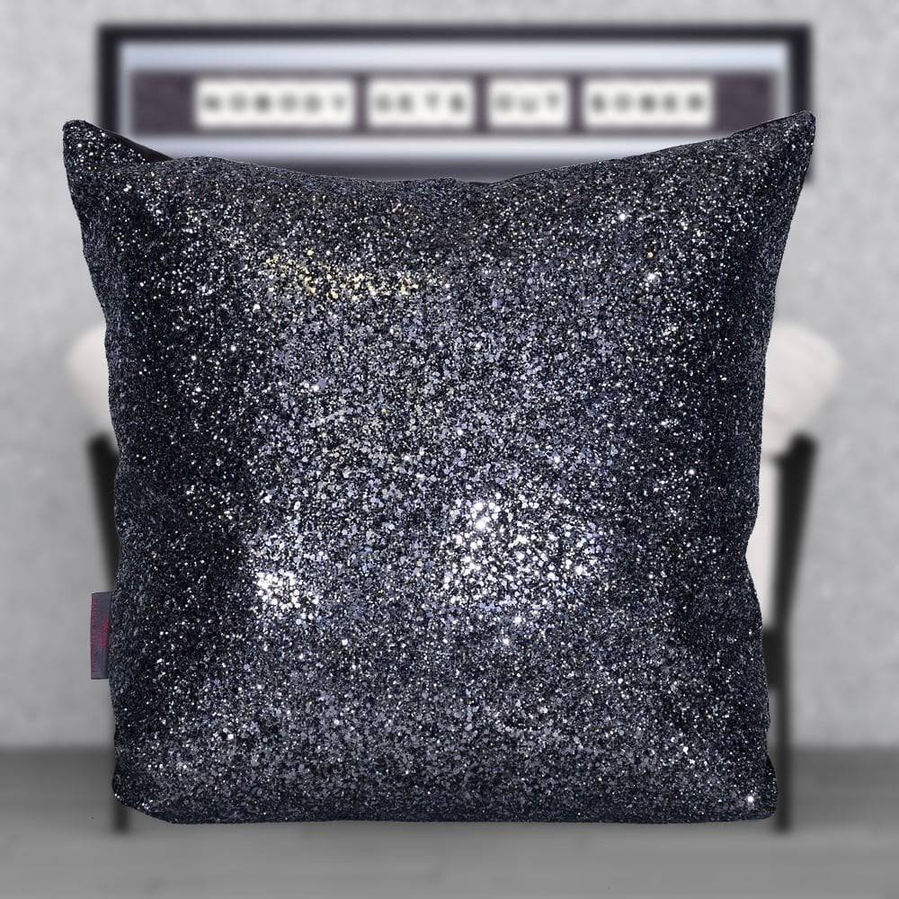 BLACK glitter cushions - Luxury Interiors