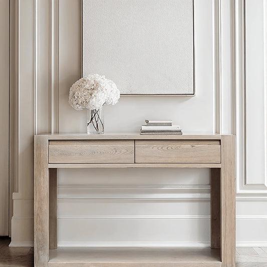 Fabien Console Table in Smoked Oak