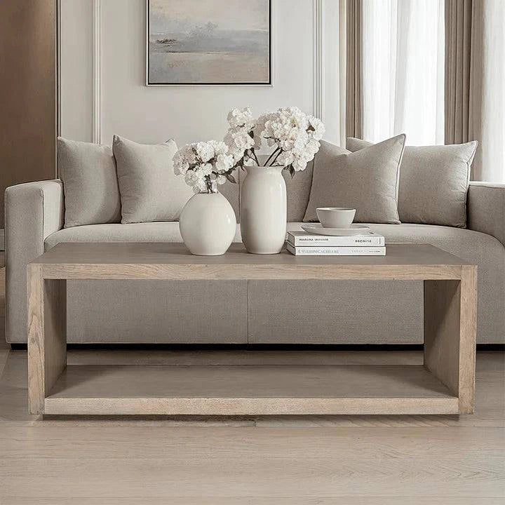 Fabien Smoked Oak Coffee Table - Luxury Interiors