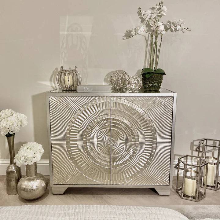 Frenso 2 Door Champagne Sideboard - Luxury Interiors