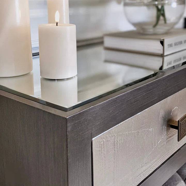 Nova Bronze + Champagne Console - Luxury Interiors