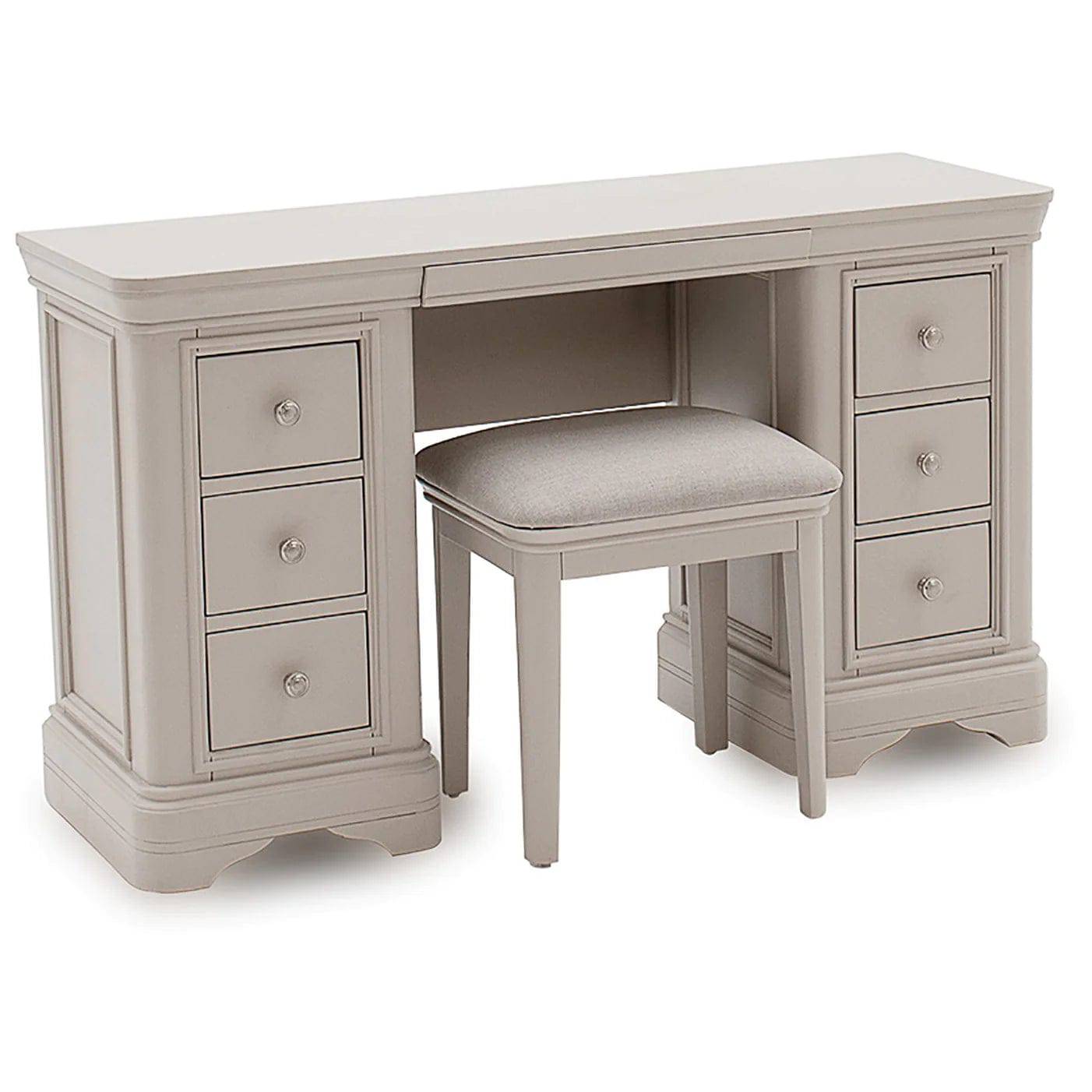 Maria Taupe Dressing Table & Stool - Luxury Interiors