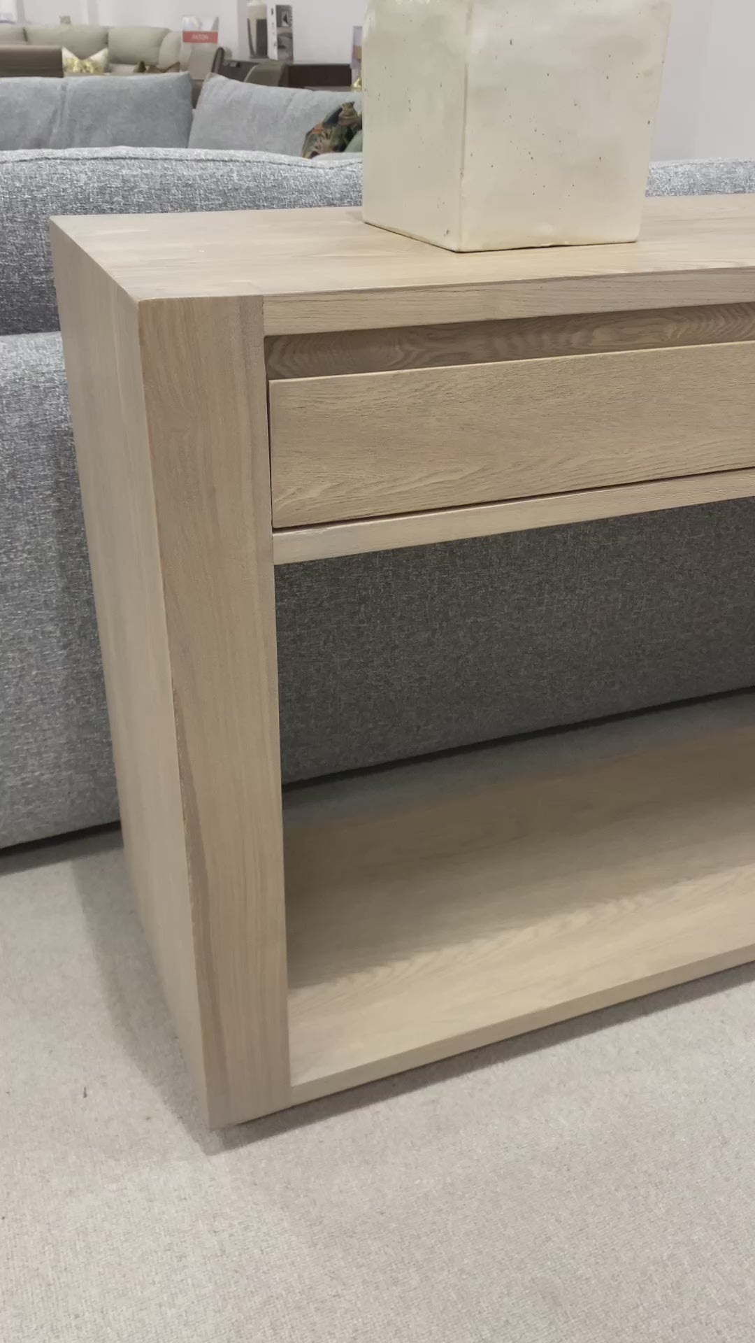 Fabien Console Table in Smoked Oak