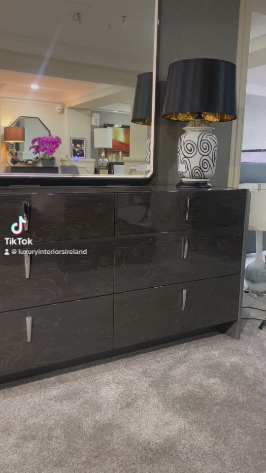 Opal High Gloss Chest of 6 Drawers