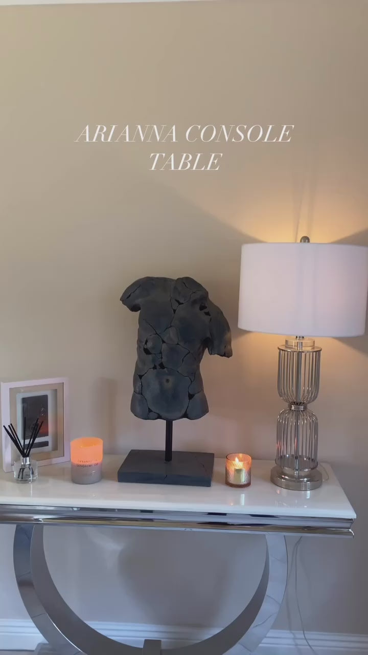 Arianna cream marble console table discount